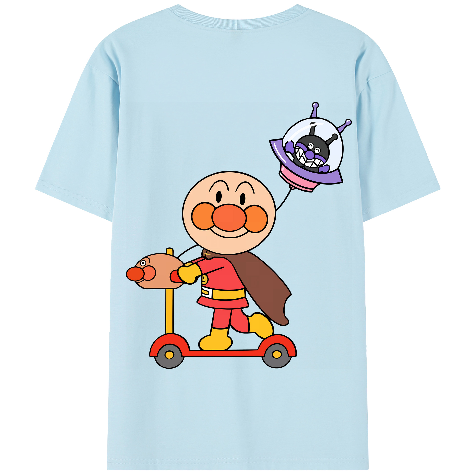 （画像用） アンパンマン Anpanman 綿100％半袖Tシャツ（背面プリント）